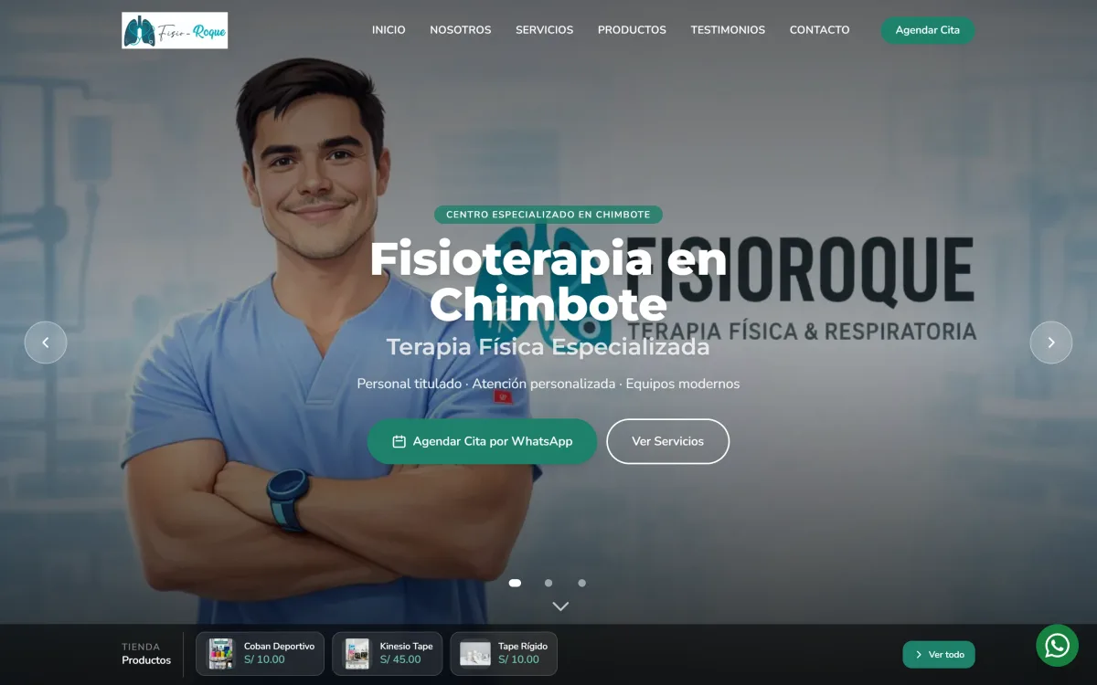 Sitio web de Fisio Roque